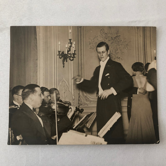 Vintage Press Photo photograph Musician Conductor Music Orchestra UK Britain