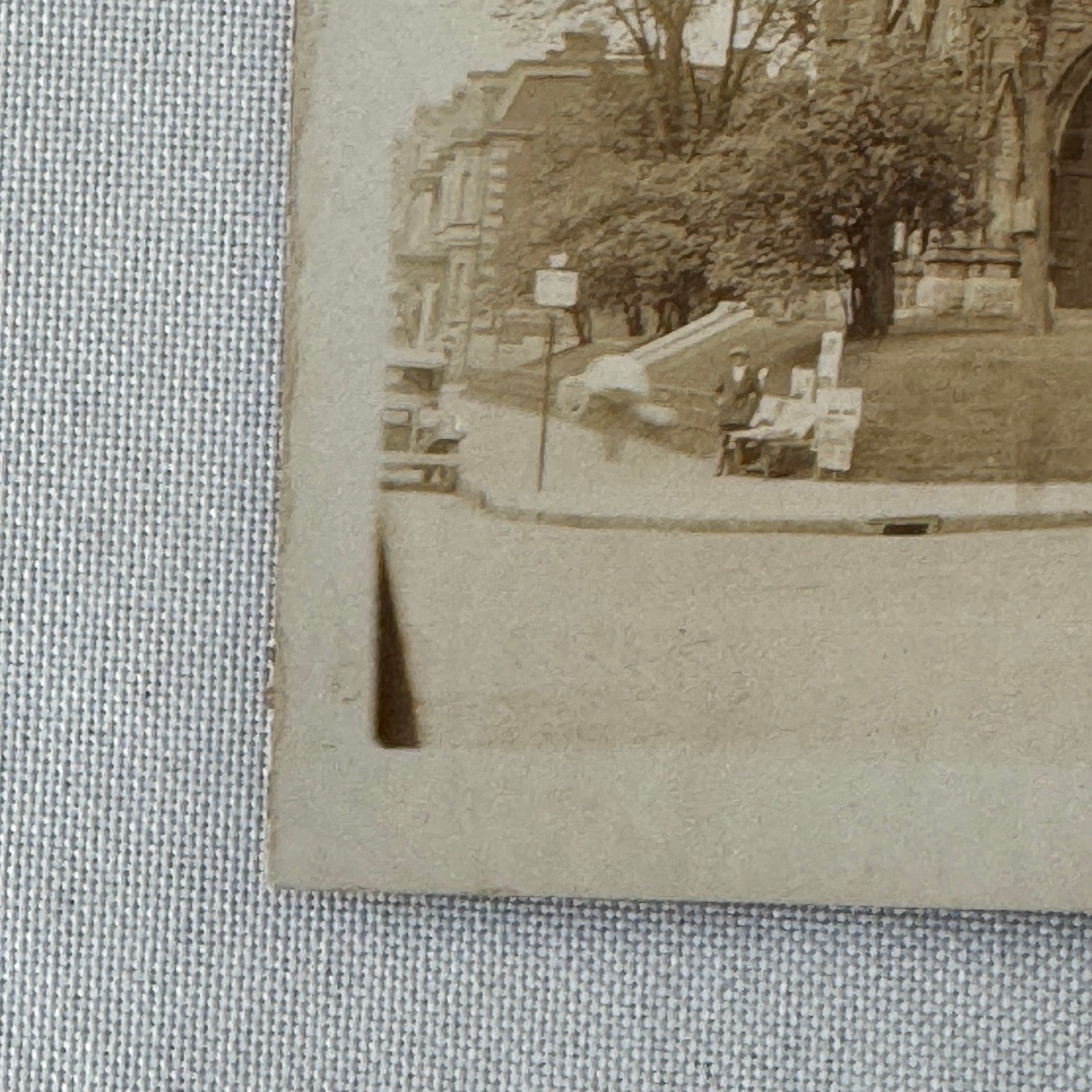 Vintage Photo Photograph 1929 St George's Church Car Automobile Building