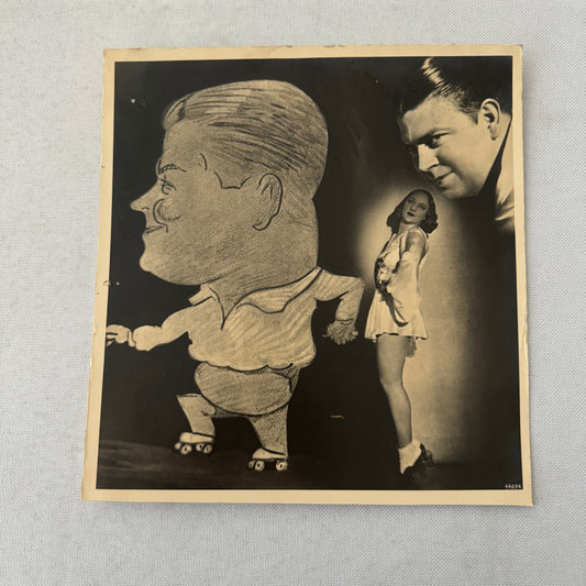 Vintage Circus Rollerskating Roller Skate Act Photo Photograph Chick Finks