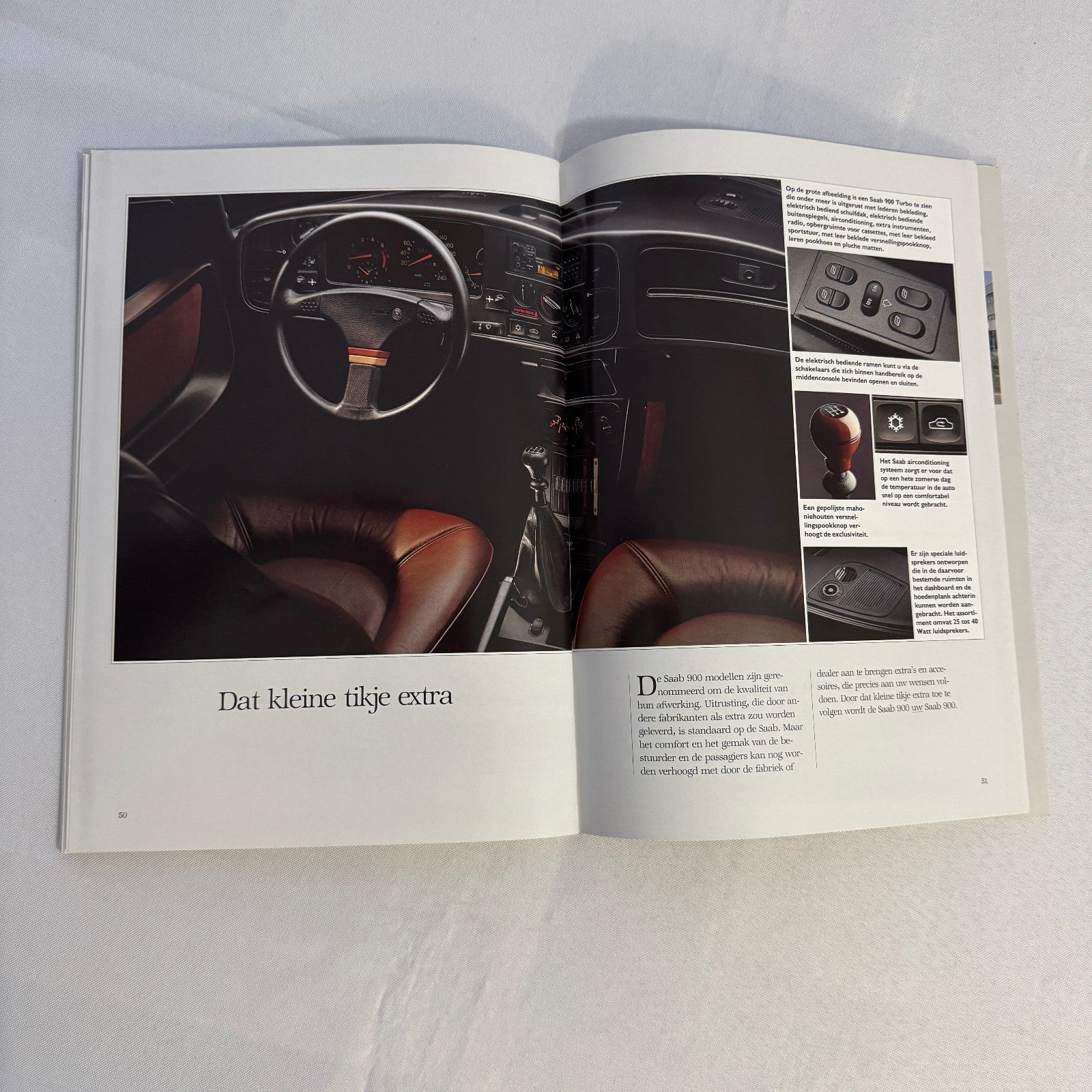 Vintage Saab 900 Car Sales Brochure Catalog 900 Cabriolet 900 Turbo 16S DUTCH