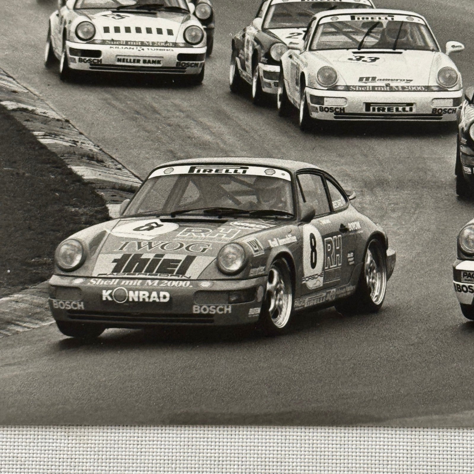 Porsche Racing press Photograph Rally Monte Carlo 911 1992 Porsche Carrera Cup