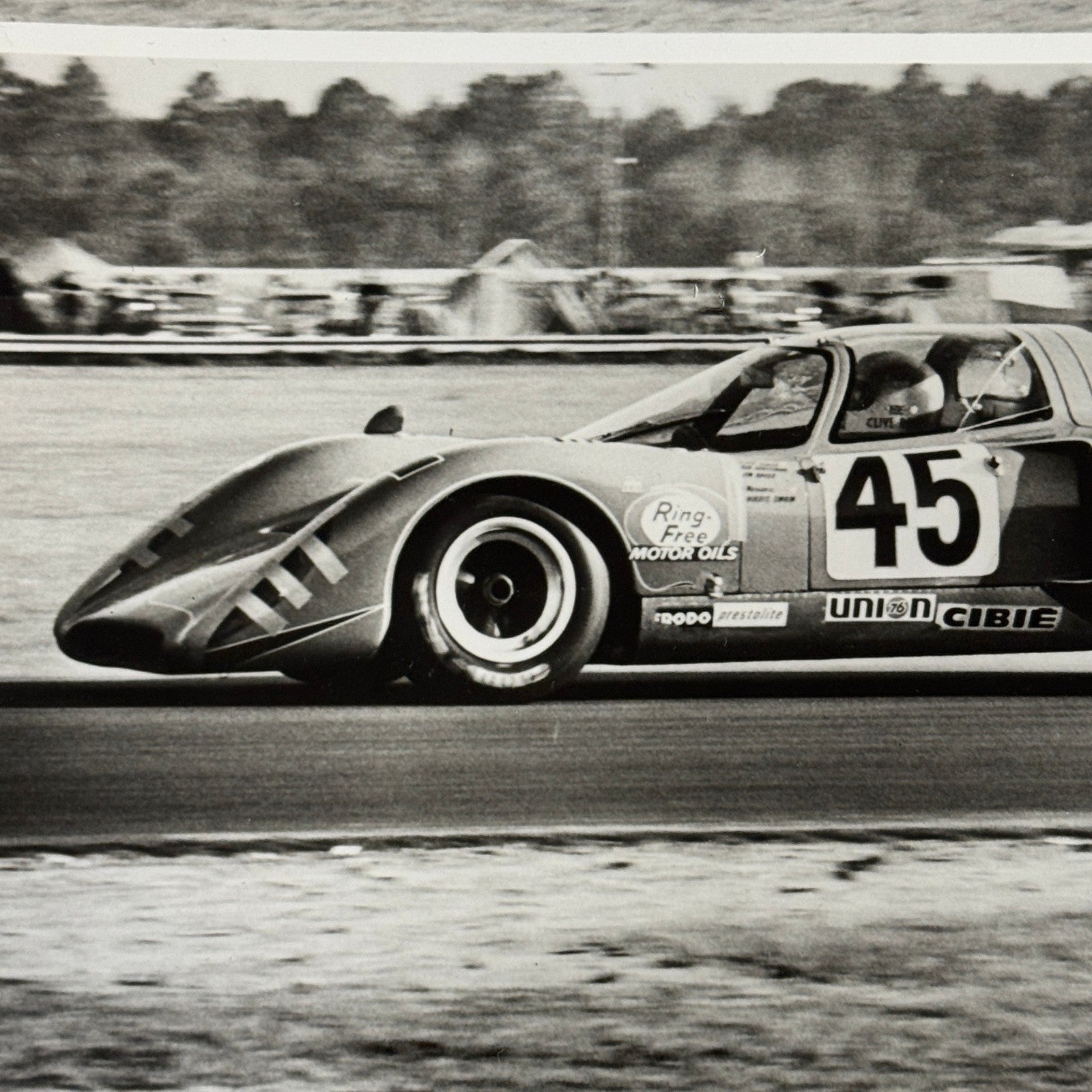 Vintage Racing Photo Photograph Chevron Cars MacMillan Motor Oil