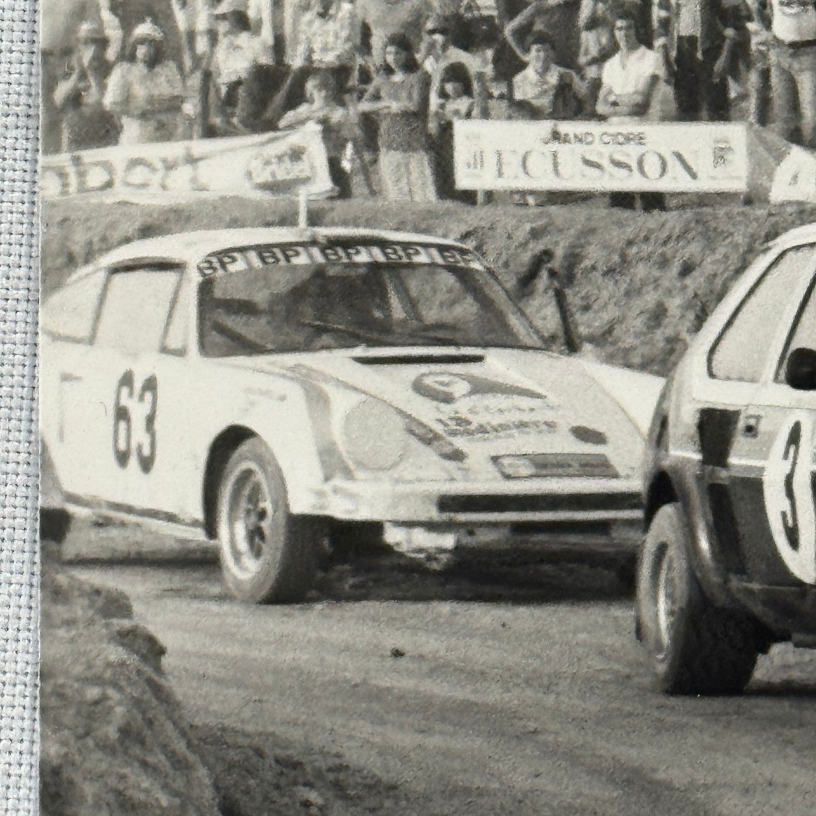 Vintage Rally Racing Photo Photograph Print DPPI Porsche 911 Volvo Car