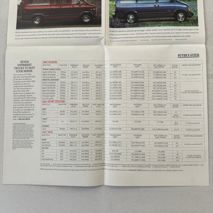 1993 GMC Truck Sales Brochure Catalog Sonoma Pickup Sierra Suburban Yukon Jimmy