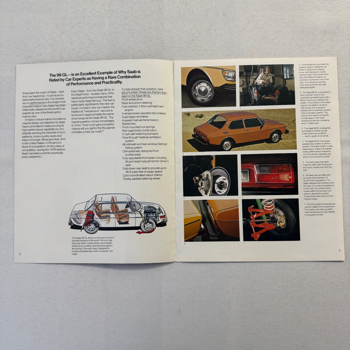 1979 Saab 99GL Car Sales Brochure Catalog Saab 99 GL Automobile