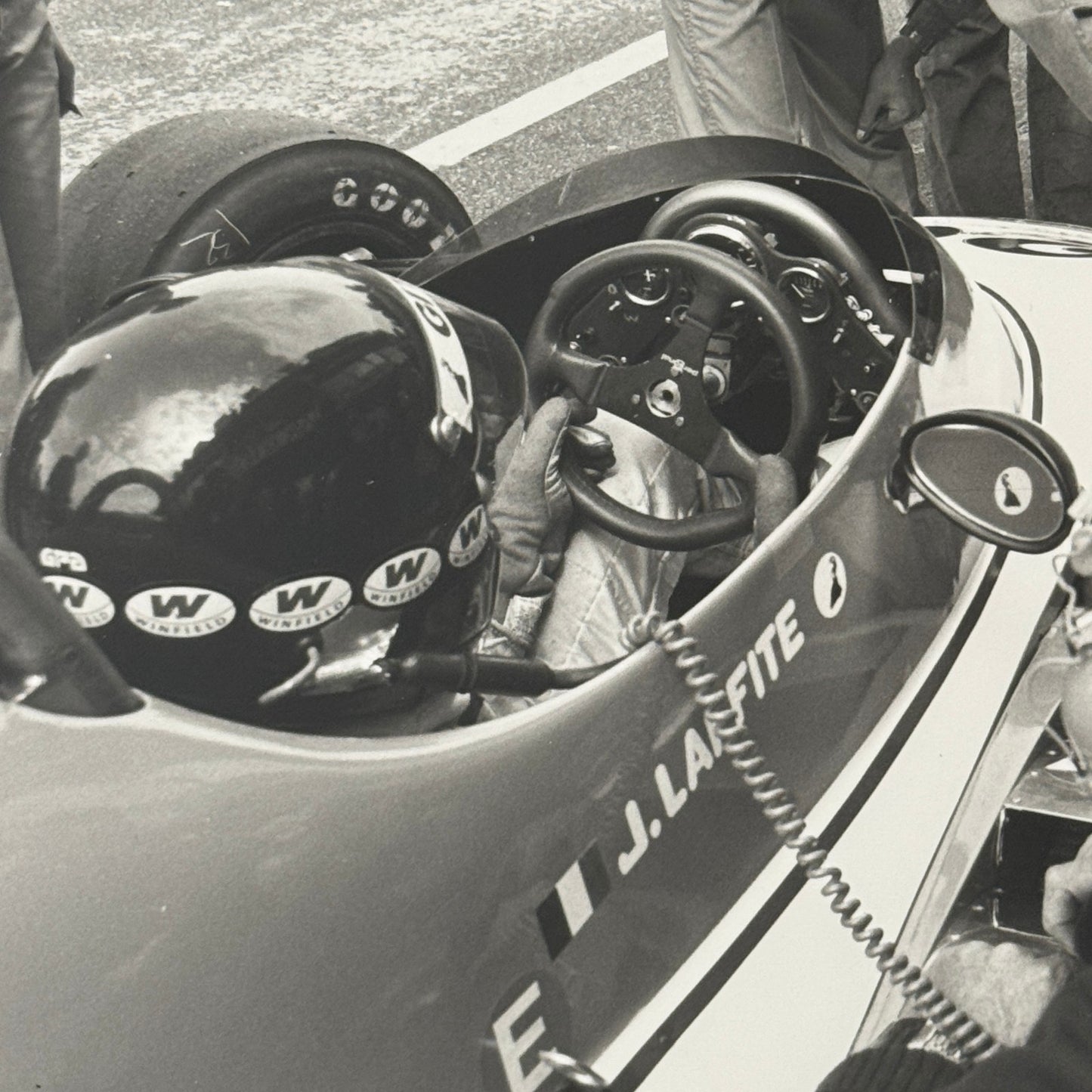 Jacques Laffite Racing Driver DPPI Press Photo Photograph Print Vintage