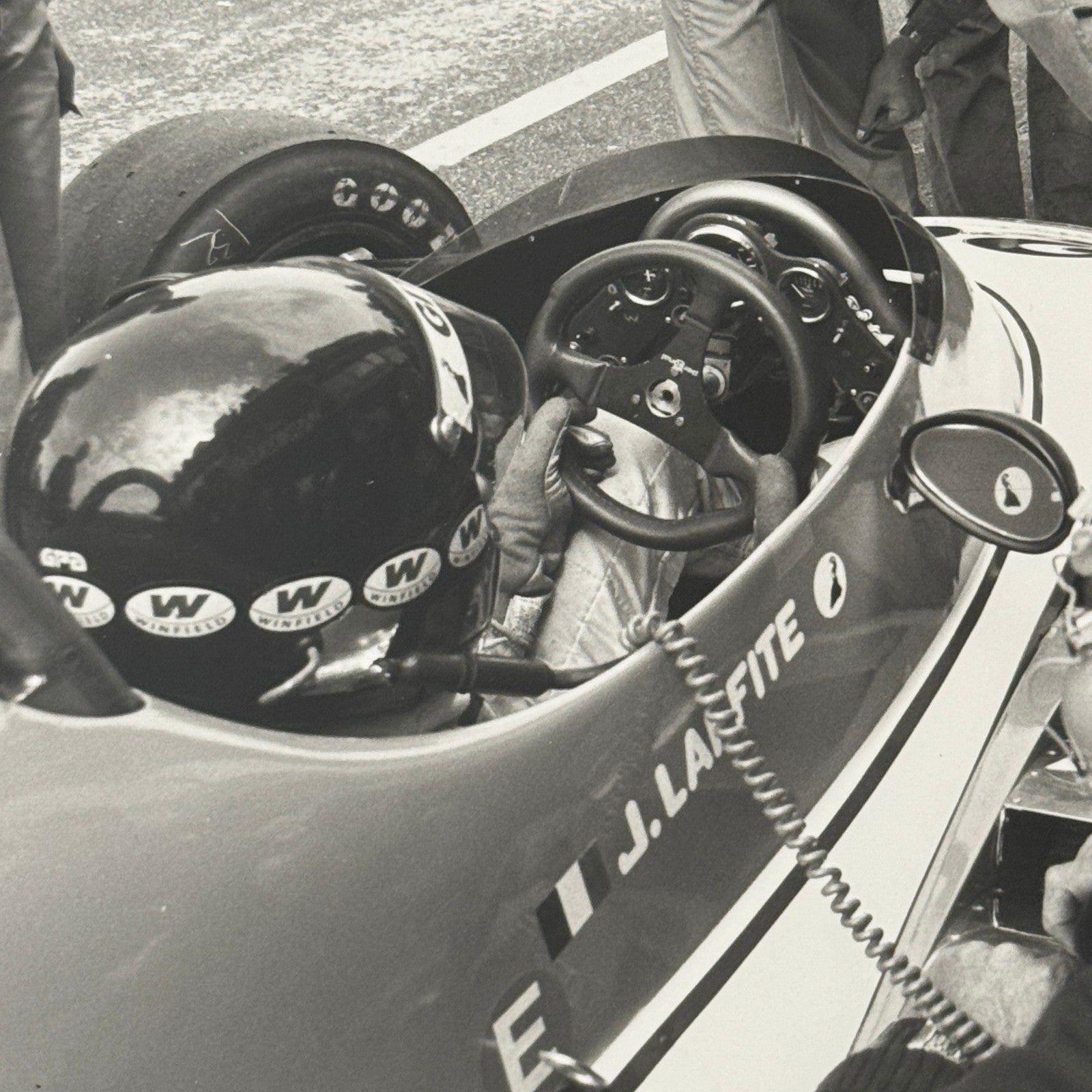 Jacques Laffite Racing Driver DPPI Press Photo Photograph Print Vintage