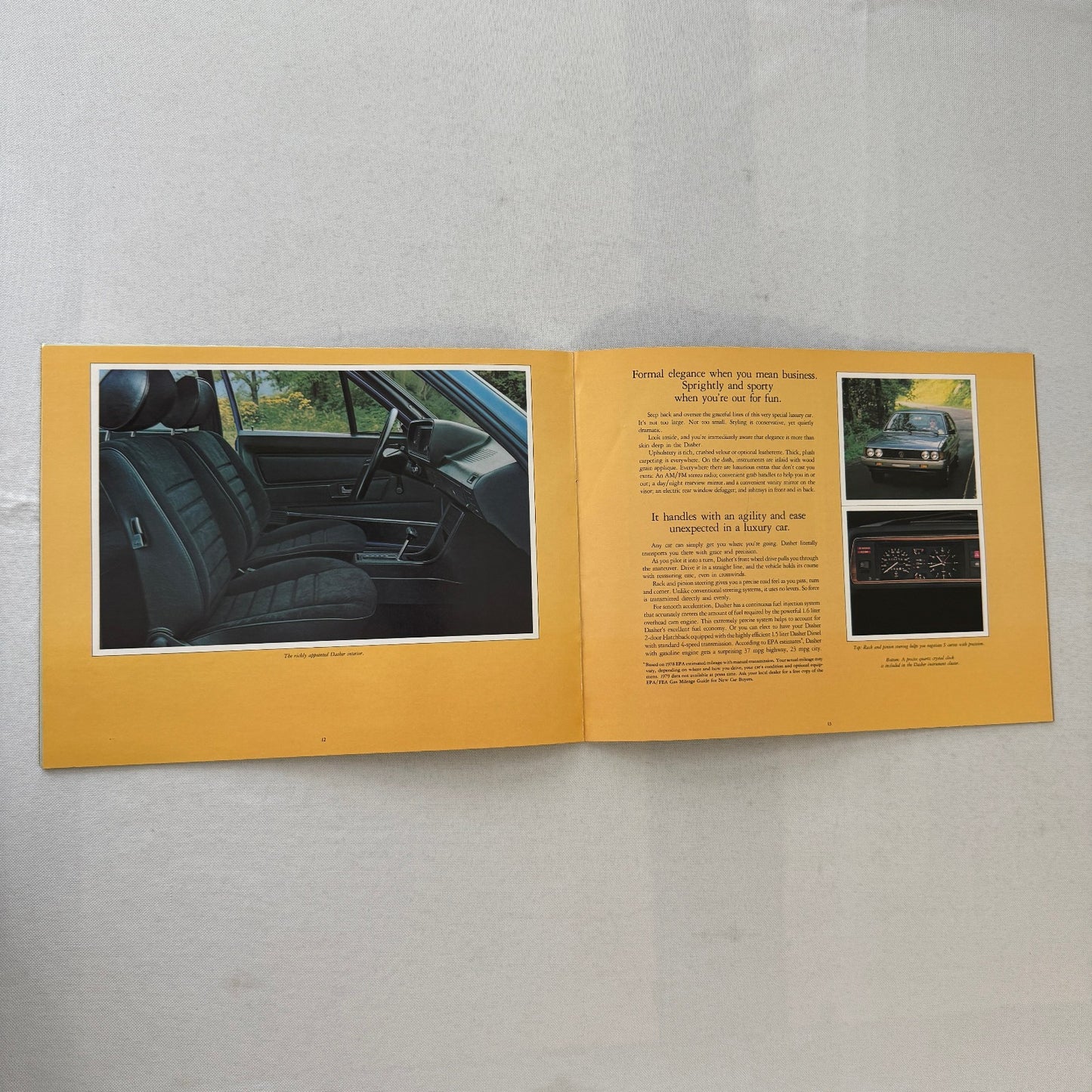 Volkswagen Dasher Car Sales Brochure Catalog Advertising VW Station Wagon Hatch