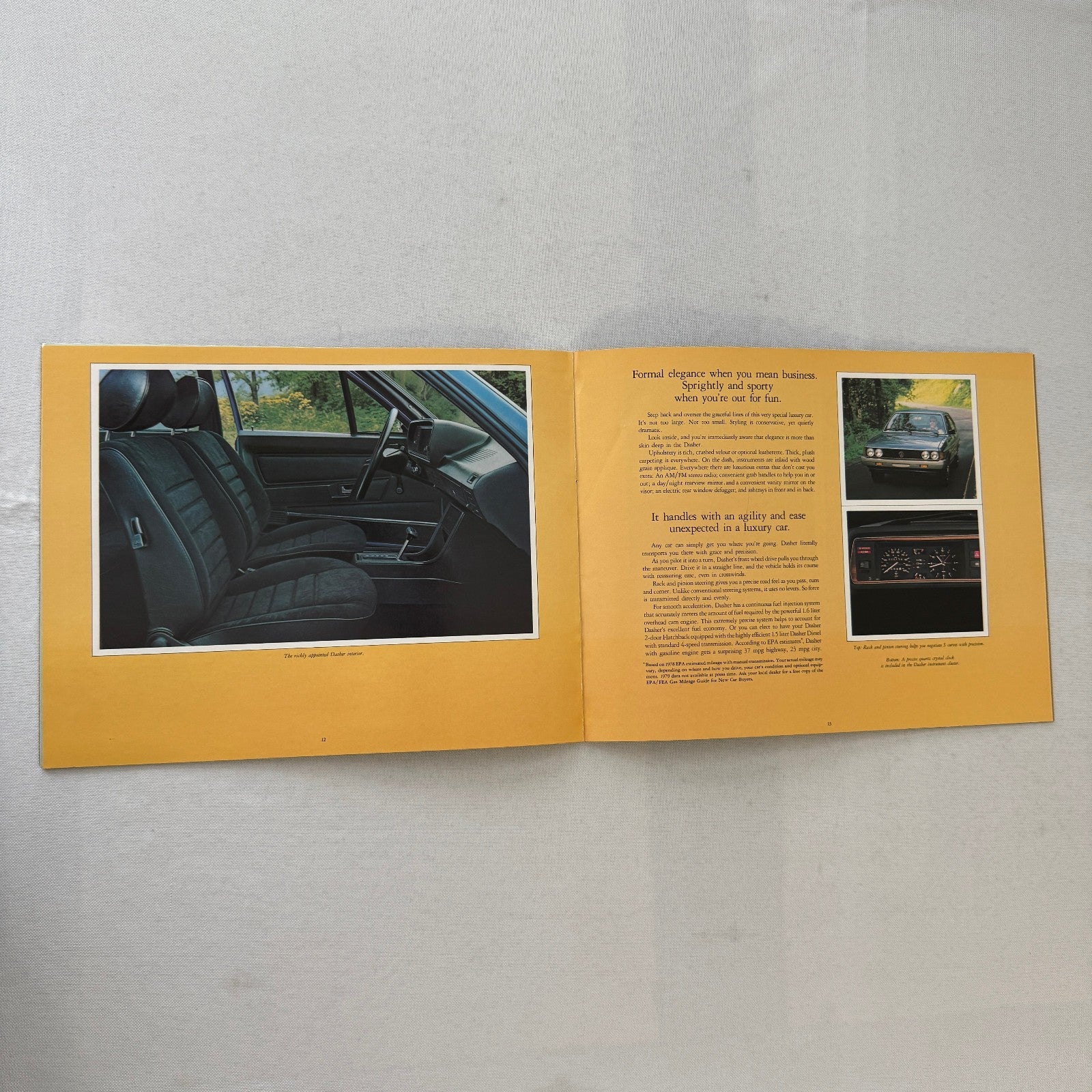 Volkswagen Dasher Car Sales Brochure Catalog Advertising VW Station Wagon Hatch