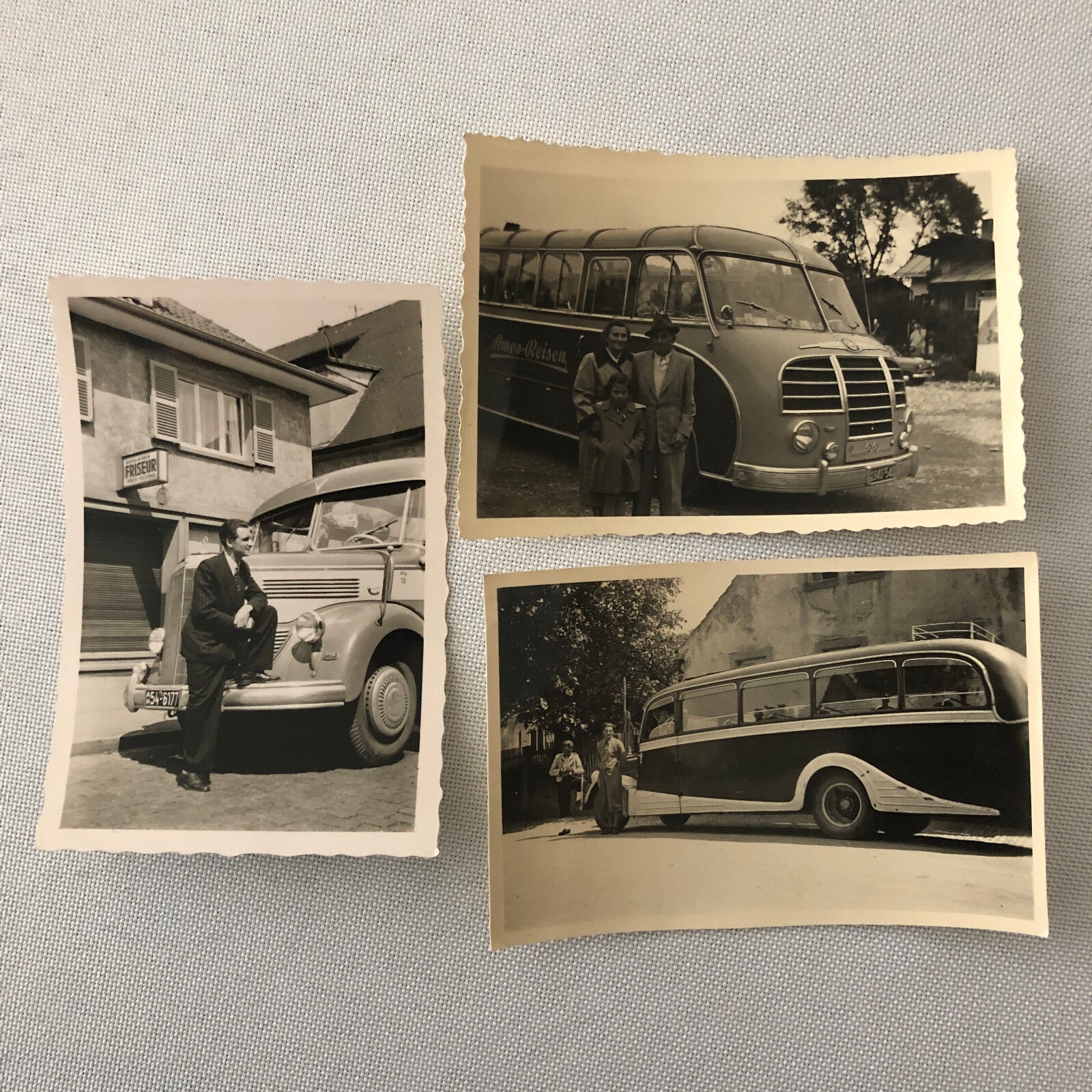 Vintage Bus Photo Photograph Print Lot of 23 People with Buses Germany