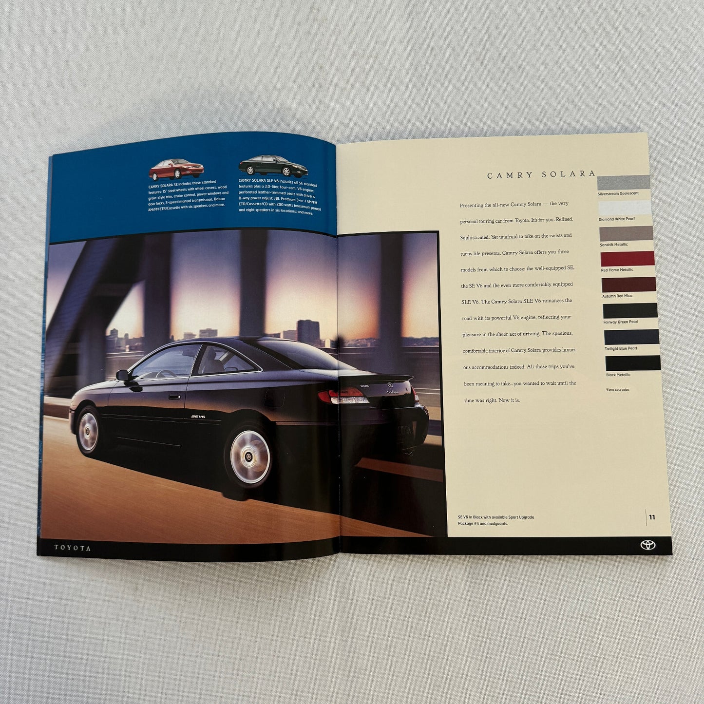 1999 Toyota Sales Brochure Catalog Solara Celica Corolla Tacoma Rav4 LandCruiser