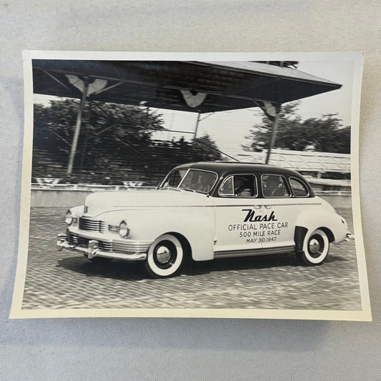 Vintage Indy 500 Racing Photo Nash Official Pace Car Automobile Photograph 1947