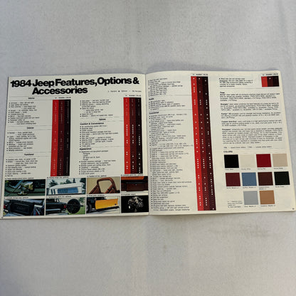 1984 Jeep Sales Brochure Catalog CJ Scrambler Pickup Renegade Laredo