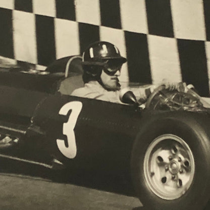 Vintage Graham Hill Racing Driver Postcard Post Card Race Car