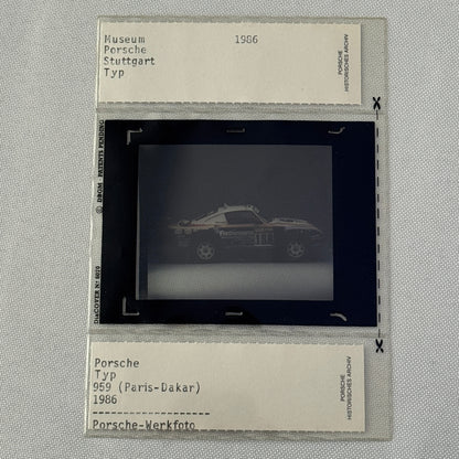 Porsche 959 Paris Dakar Rally Museum Archive Factory Photo Slide Transparency