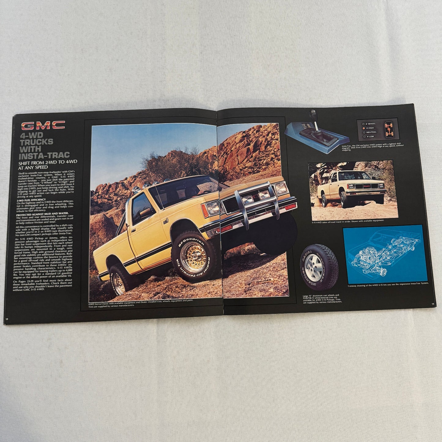 1984 GMC S-15 Pickup S15 Pickup Truck Sales Brochure Catalog Advertising