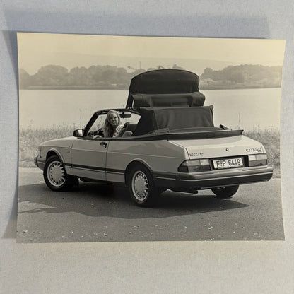 1992 Saab 900 Turbo 16 Cabriolet Convertible Car Factory Photo Photograph Print