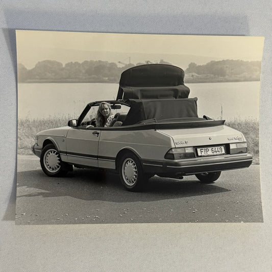 1992 Saab 900 Turbo 16 Cabriolet Convertible Car Factory Photo Photograph Print
