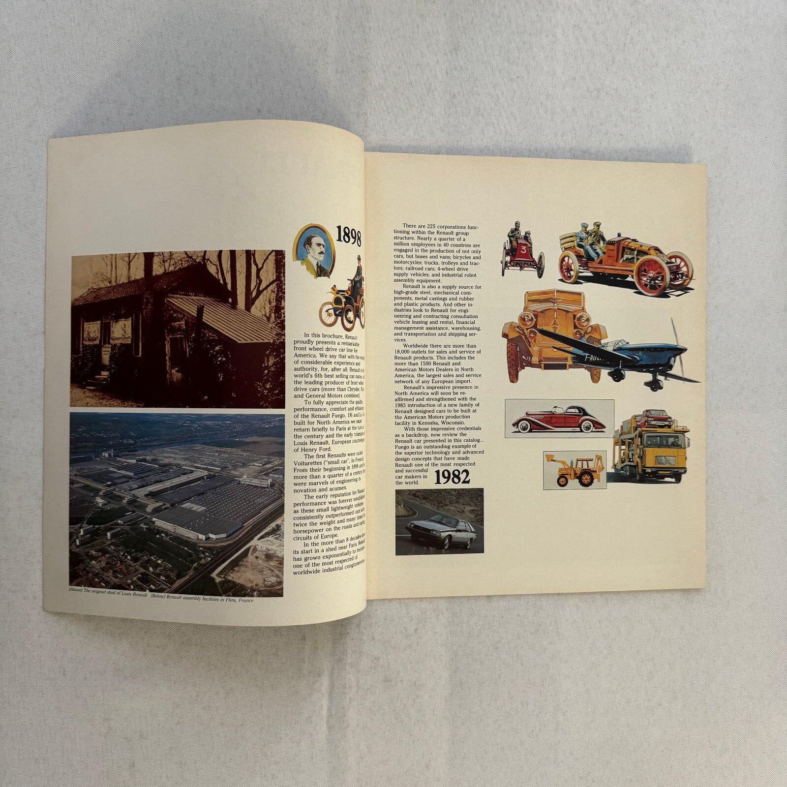 1982 Renault Fuego Car Sales Brochure Catalog Advertising Vintage