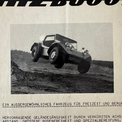 Haz Buggy Dune Buggy Vintage Brochure Flyer Advertisement Ephemera Car GERMAN