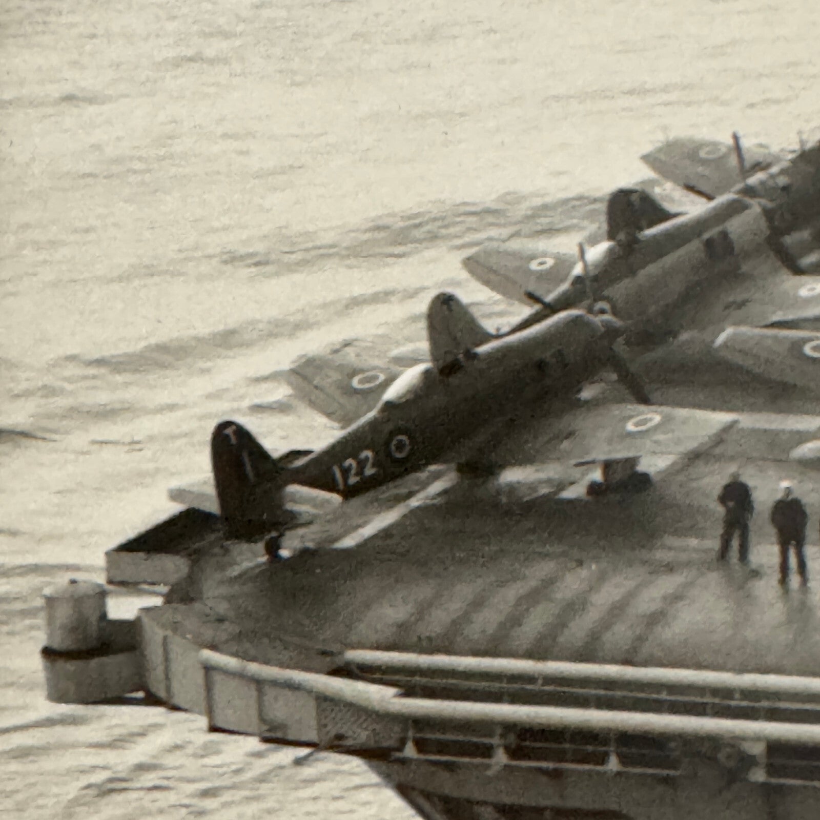 British Navy Aircraft Carrier HMS Theseus Vintage Press Photo Photograph Boat