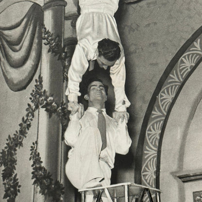 Vintage Circus Performer Balancing Act Acrobat Photo Photograph Silvas