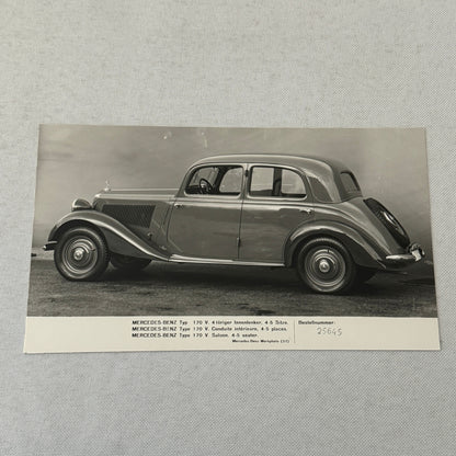 Mercedes Benz Typ 170V Factory Press Photo Photograph Type 170 V