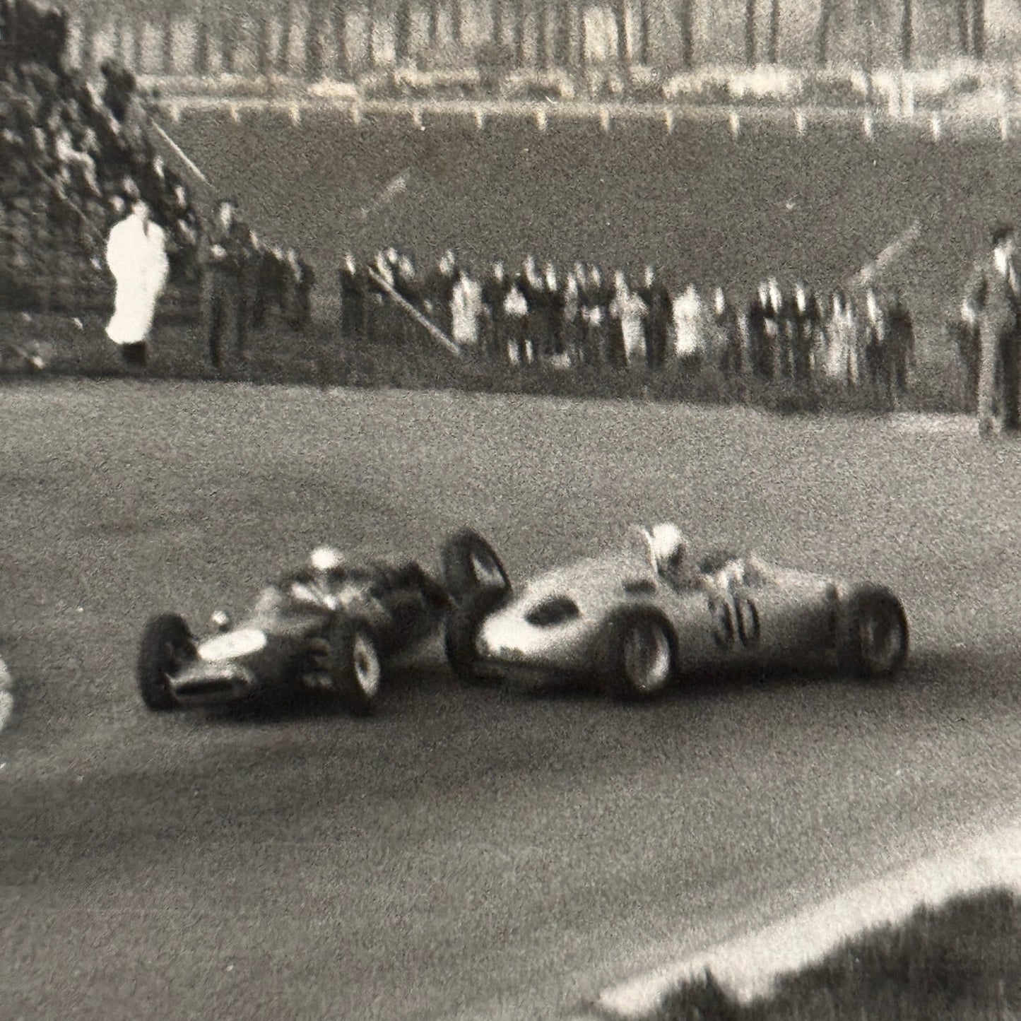 Vintage Racing Photo Photograph Accident Wreck Porsche