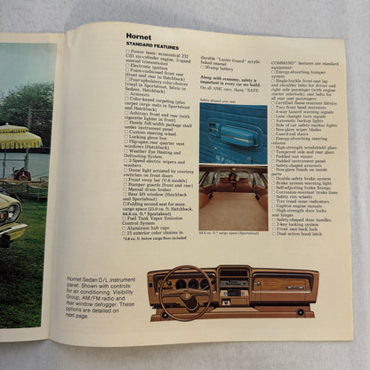 1975 AMC Hornet Car Sales Brochure Catalog American Motors Hornet Advertising