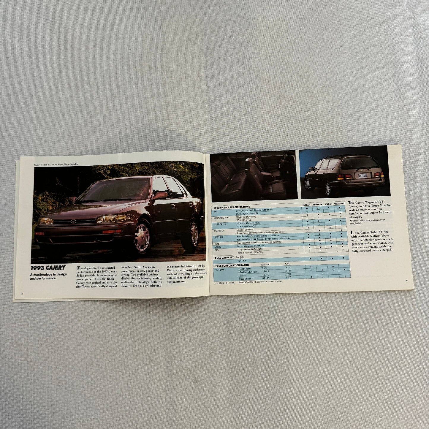 1993 Toyota Sales Brochure Catalog Previa Paseo MR2 Celica 4Runner T100 Pickup