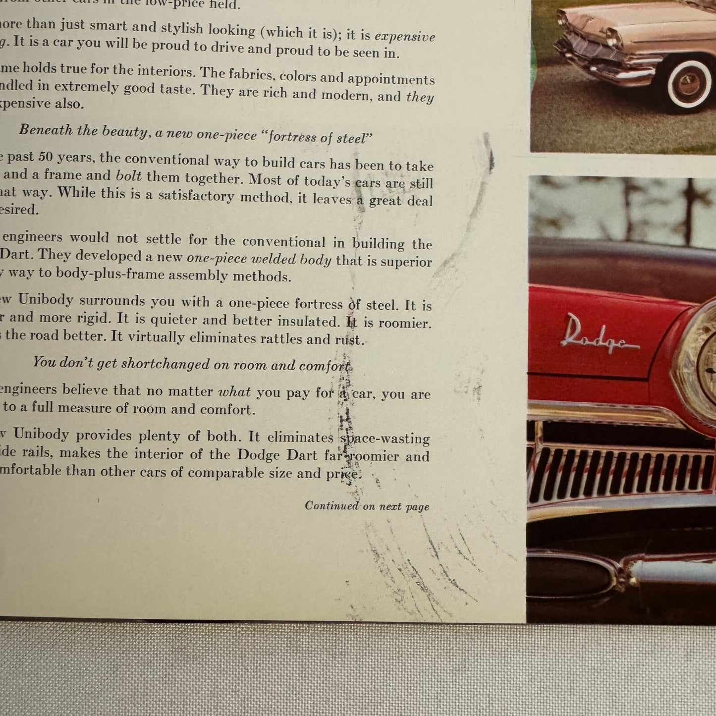 1960 Dodge Dart Car Sales Brochure Catalog Vintage Phoenix Pioneer Seneca