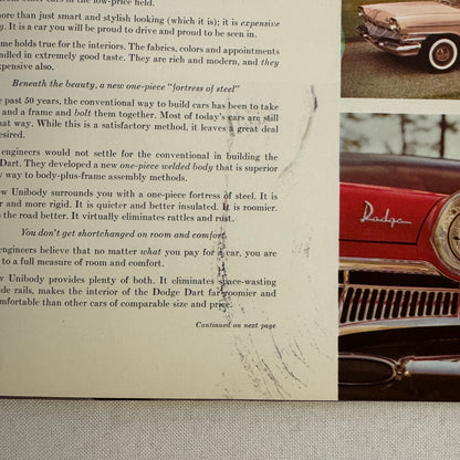 1960 Dodge Dart Car Sales Brochure Catalog Vintage Phoenix Pioneer Seneca