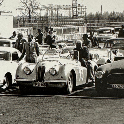 1952 Swiss Car Racing Club at Monza Photo Photograph Jaguar Porsche Modern Print