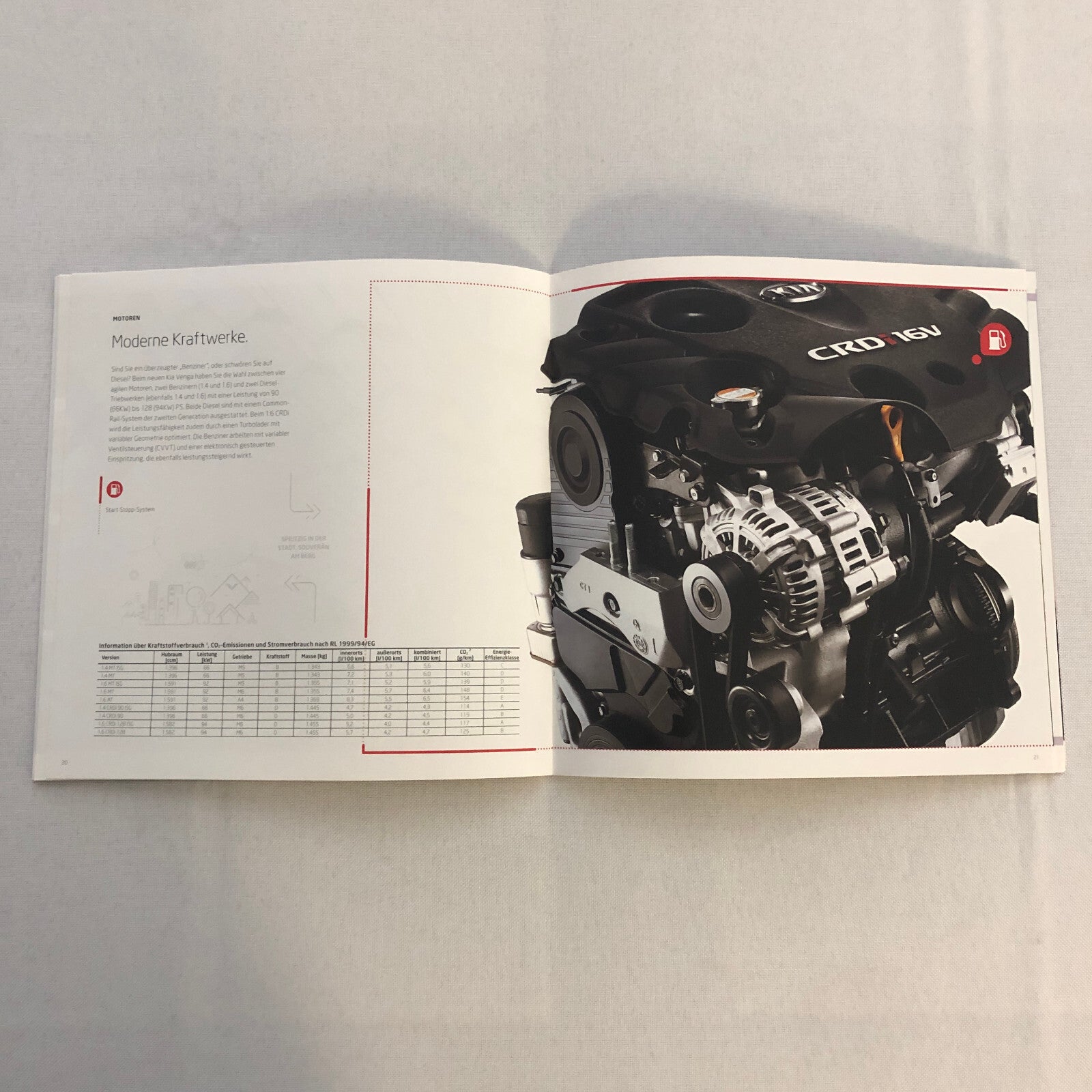 2012 Kia Venga Car Sales Brochure Catalog with Price List GERMAN Market