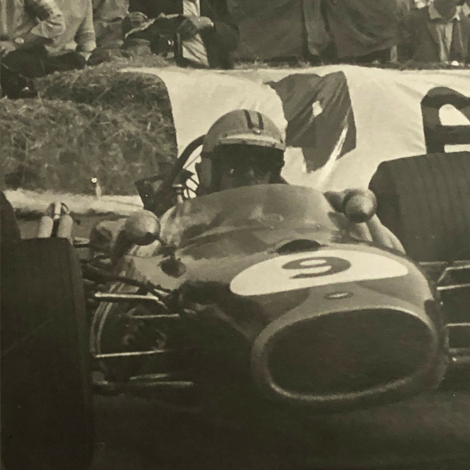 Vintage Racing Car Driver Photo Photograph Print 