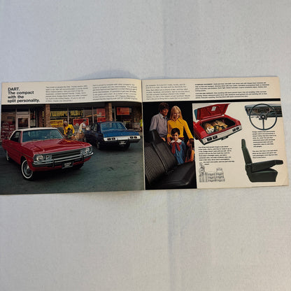 1972 Dodge Car Sales Brochure Catalog Dart Demon Challenger Coronet Charger +