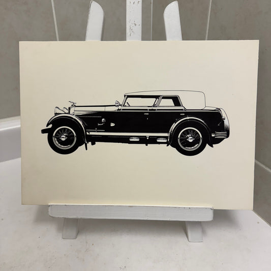 1928 Lorraine Cabriolet Car Illustration Art Drawing Hand Drawn Robert Preis
