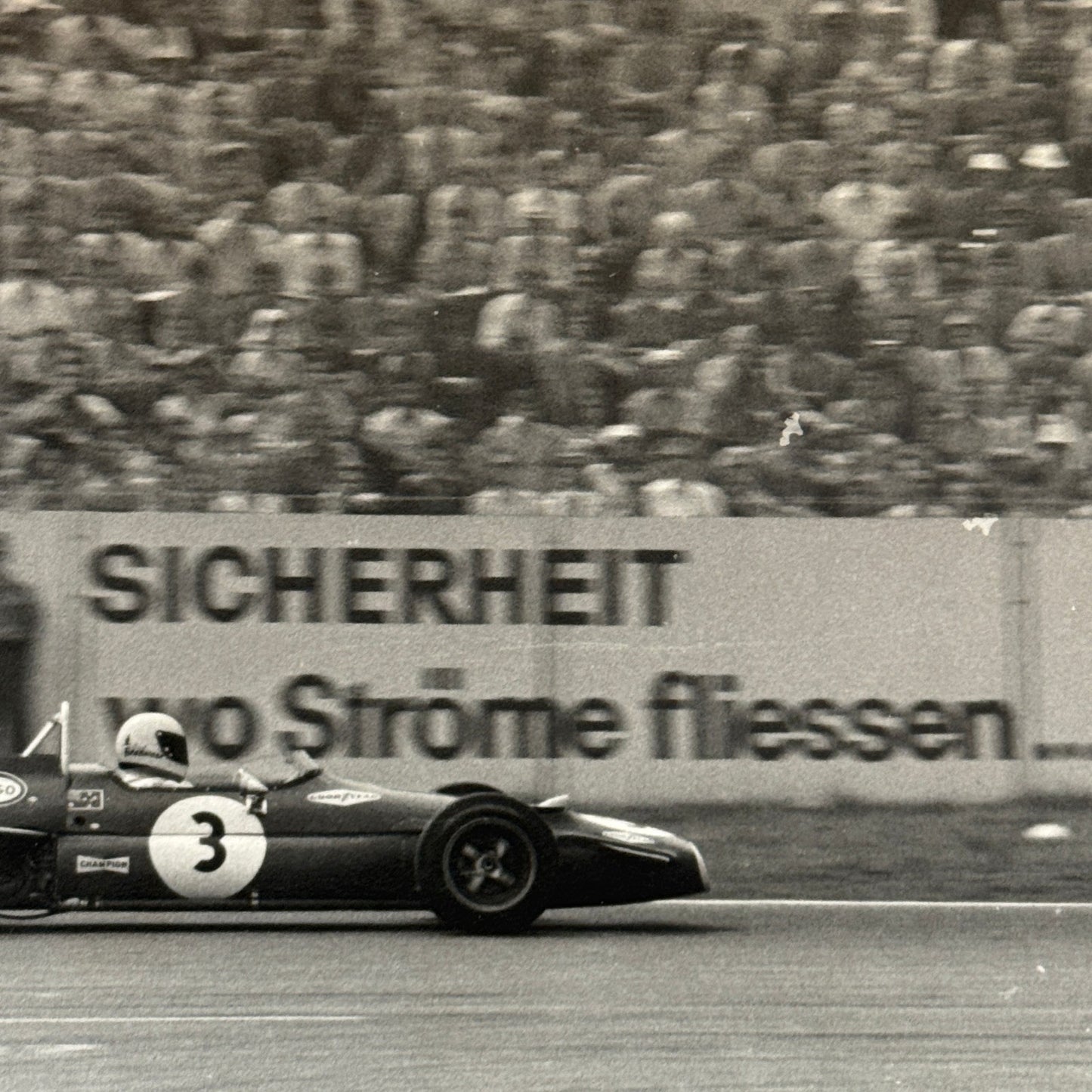 Vintage Racing Photo Jack Brabham Motorsport Photograph Print Autocar