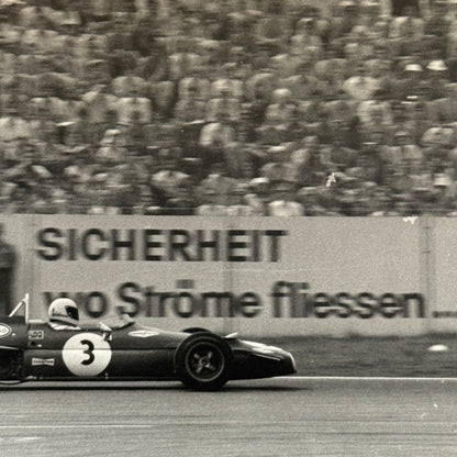 Vintage Racing Photo Jack Brabham Motorsport Photograph Print Autocar