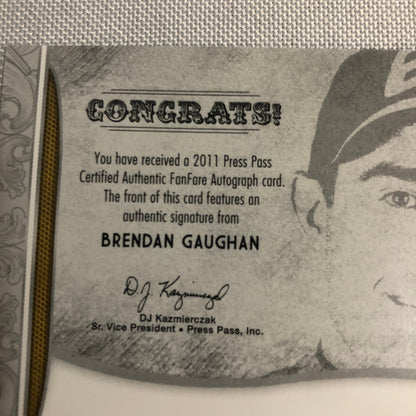 2011 Press Pass Fanfare Autograph Brendan Gaughan Signed Signature Auto NASCAR