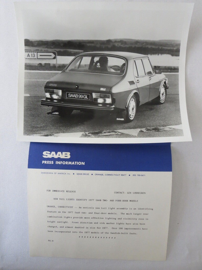 1977 Saab Press Kit Brochure w/ Photos 99 EMS 99 GLE 99 GL 2 4 5 Door 