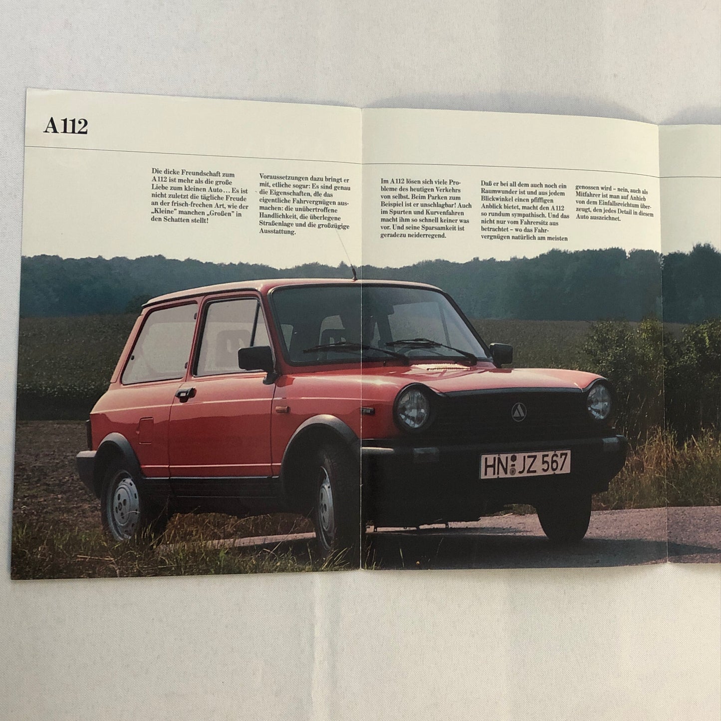 Lancia A112 Car Sales Brochure Catalog Vintage GERMAN Lancia A 112