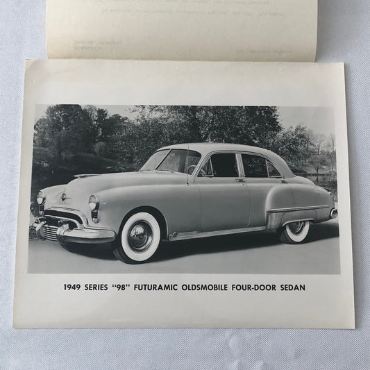 1949 Oldsmobile Series 98 Futuramic Sedan Factory Press Photo Photograph Print