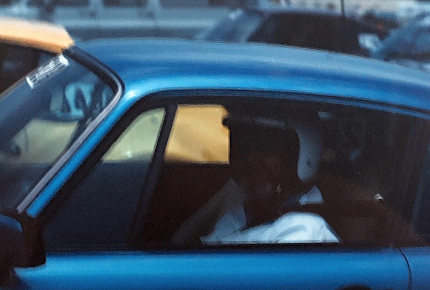 35mm Photo Slide Porsche 911 Racing Car Driver Vintage 1981