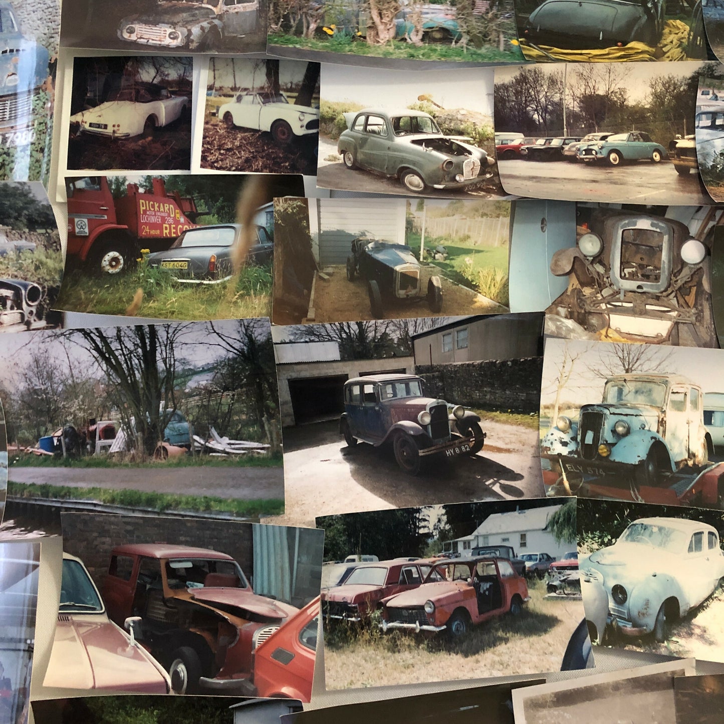 Vintage Austin Barn Find Junk Yard Car Part Photo Photograph Lot of 30