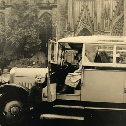 Vintage Bus Photo Photograph European Postcard Post Card 