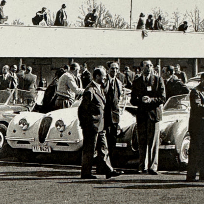 1952 Swiss Car Racing Club at Monza Photo Photograph Jaguar Porsche Modern Print