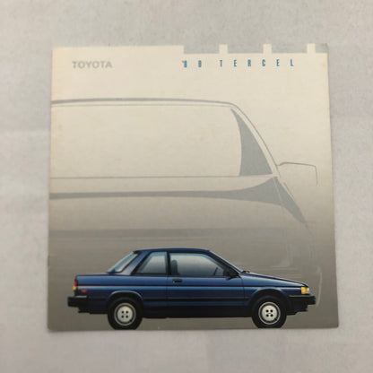 1989 Toyota Tercel Car Sales Brochure Catalog Advertising Vintage Coupe Hatch