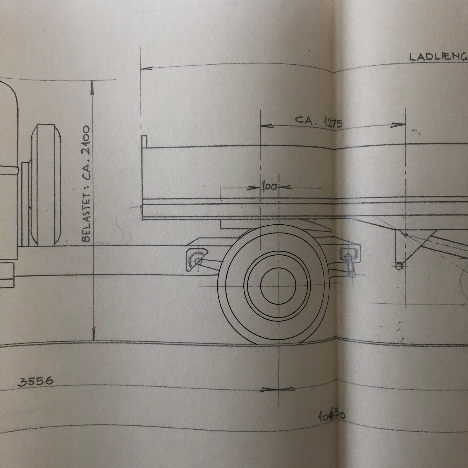 1954 Coachbuilder Truck Design Blueprint Rendering Blue Print Tractor Trailer