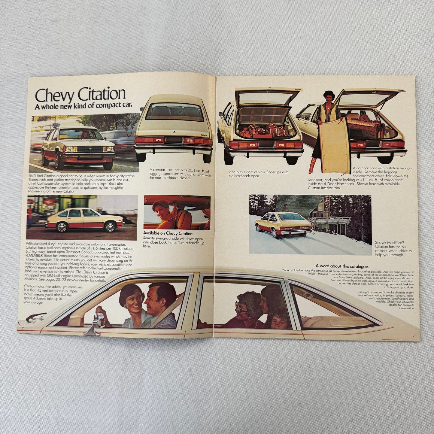 1980 Chevrolet Citation Car Sales Brochure Catalog Chevy X11 Club Coupe